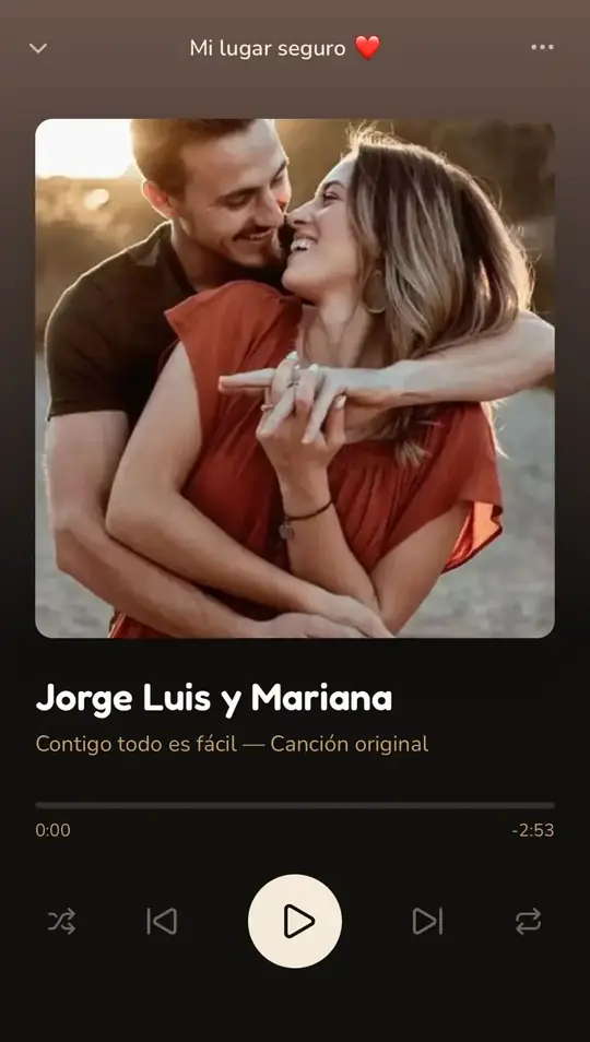 Captura de pantalla del regalo: Reproductor del regalo digital